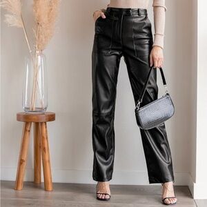 Kayden Black Vegan Leather Trouser
Pants